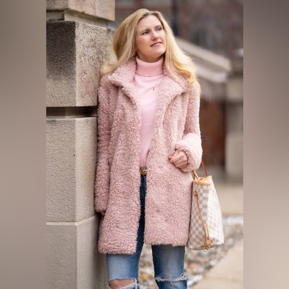 FAN FAV!!! PEACH (Discover Peach Gym Work and Play) COPENHAGEN Pink Coat Sz.S